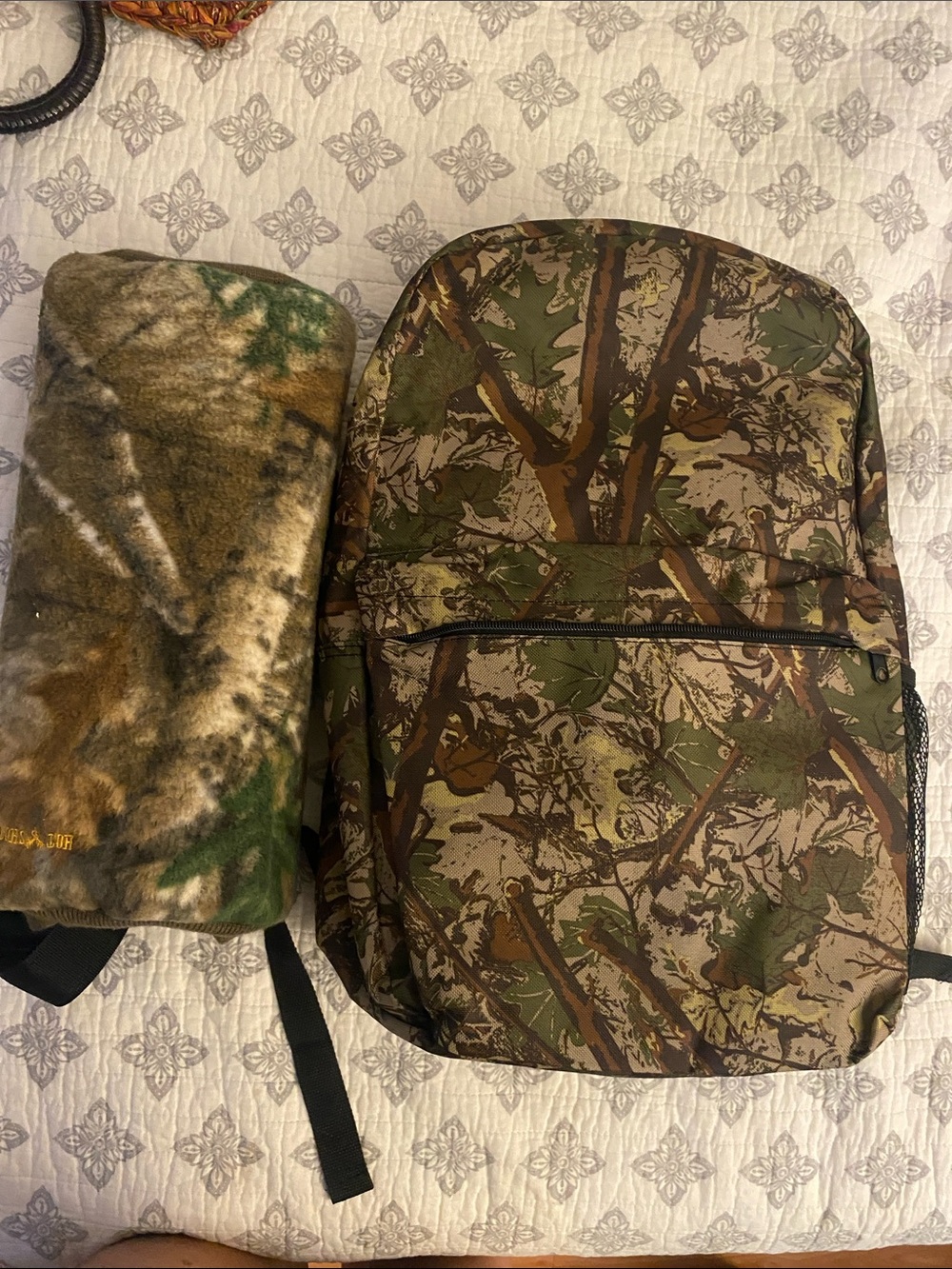 Camo Pattern Men's Backpack - Green/Brown